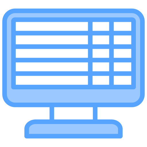 spreadsheet-app Generic Blue icoon