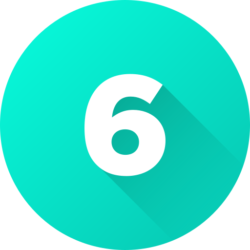 sechs Generic Flat Gradient icon