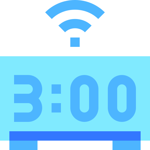 Digital clock Basic Sheer Flat icon
