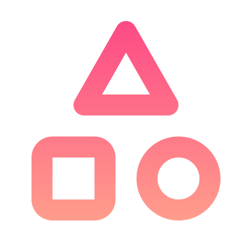 driehoek Generic Gradient icoon