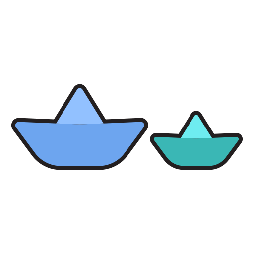 Paper ship Generic Outline Color icon