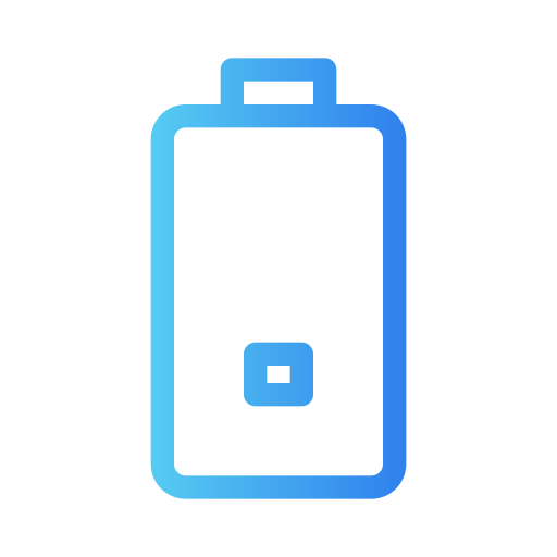 niski poziom baterii Generic Gradient ikona