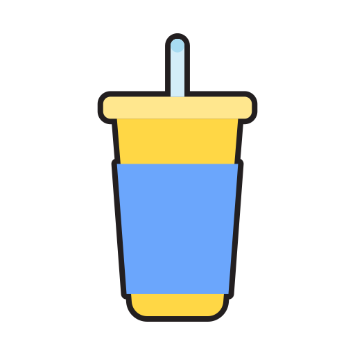 plastikowy kubek Generic Outline Color ikona