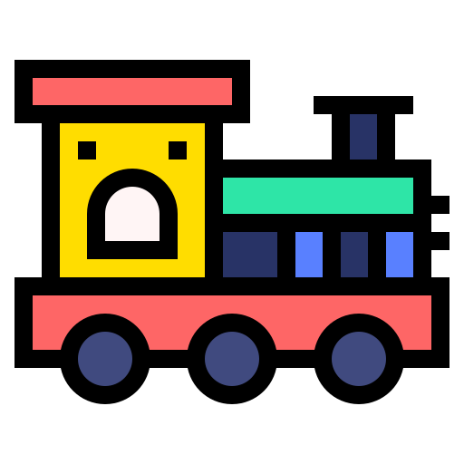 Игрушечный поезд Generic Outline Color иконка