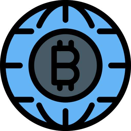 bitcoin Pixel Perfect Lineal Color icono