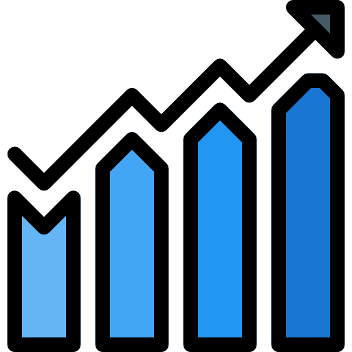 balkendiagramm Pixel Perfect Lineal Color icon