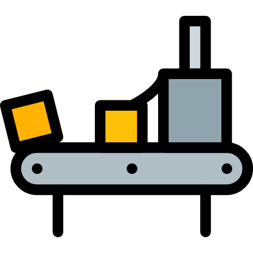 Assembly line Pixel Perfect Lineal Color icon