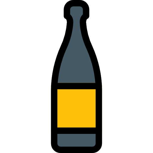 шампанское Pixel Perfect Lineal Color иконка