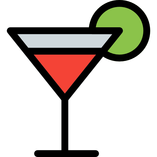 Cocktail Pixel Perfect Lineal Color icon