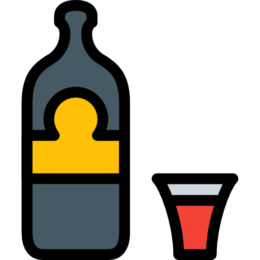 お酒 Pixel Perfect Lineal Color icon