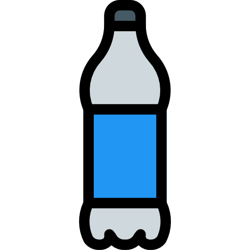 bottiglia d'acqua Pixel Perfect Lineal Color icona