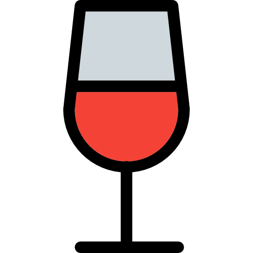 copa de vino Pixel Perfect Lineal Color icono