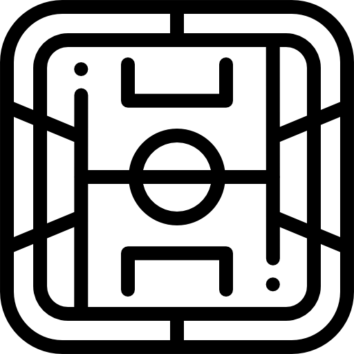 fussballplatz Detailed Rounded Lineal icon