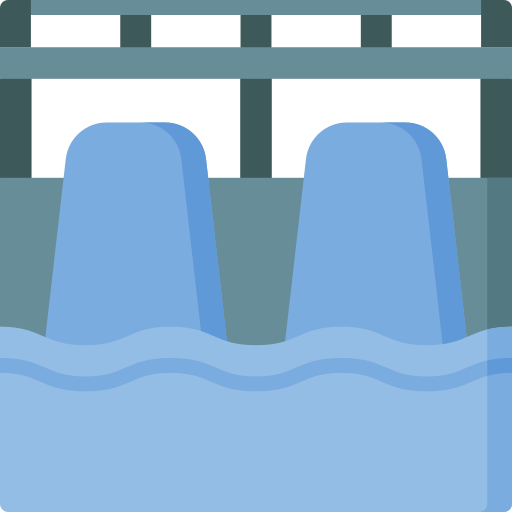 hydro-elektrische dam Special Flat icoon