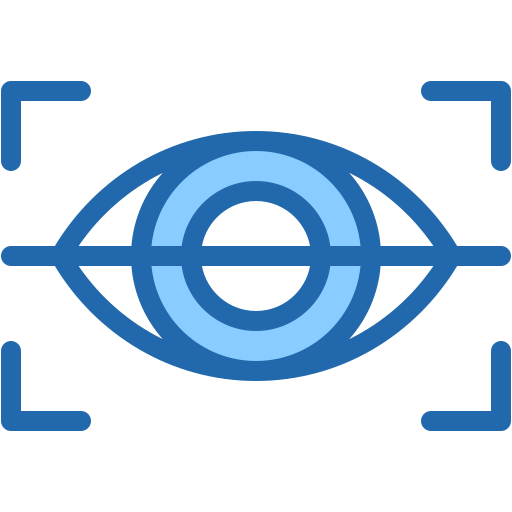 눈 인식 Generic Blue icon