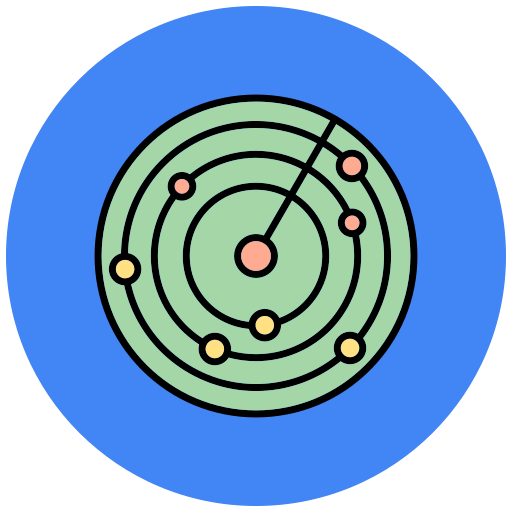 Radar Generic Outline Color icon