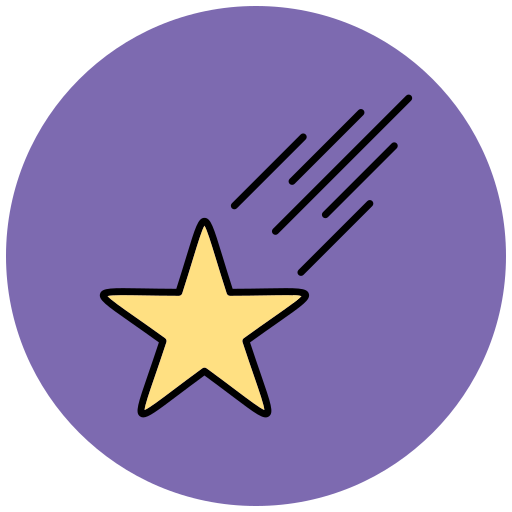 Shooting star Generic Outline Color icon