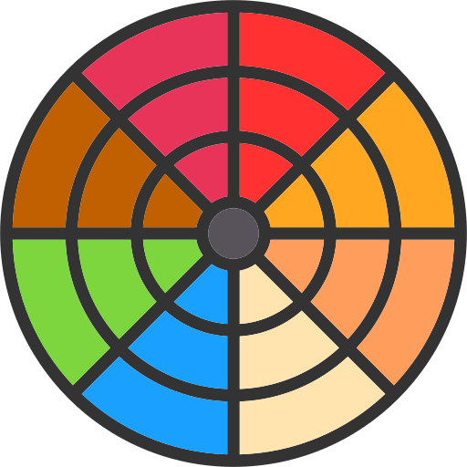 palette de couleurs Generic Outline Color Icône