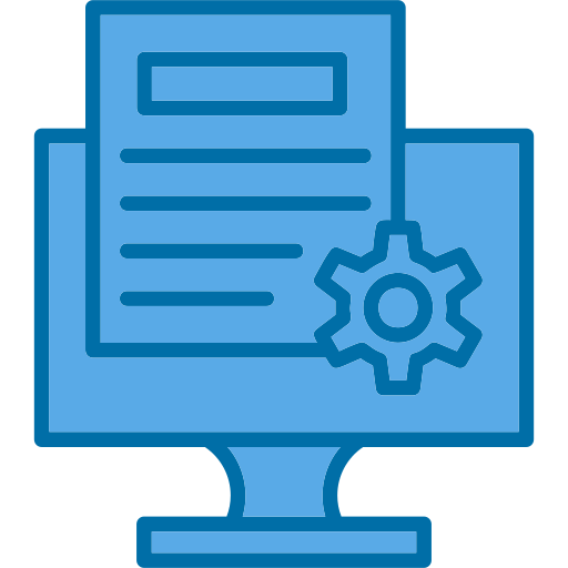 콘텐츠 관리 시스템 Generic Blue icon