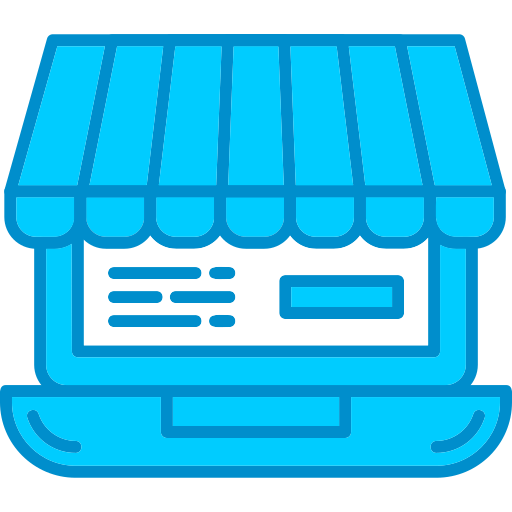 e-commerce Generic Blue icona