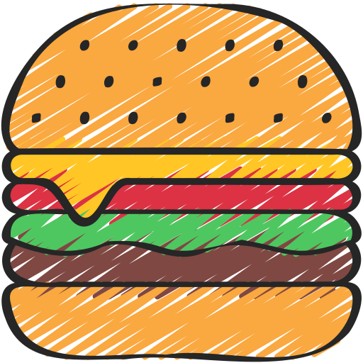 hamburger Juicy Fish Sketchy icoon