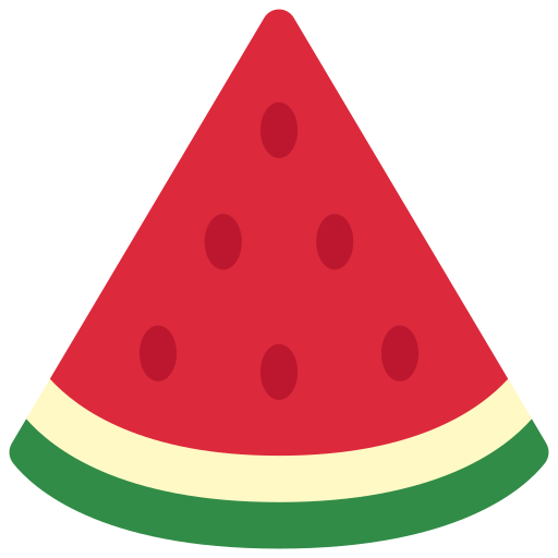 watermeloen Juicy Fish Flat icoon