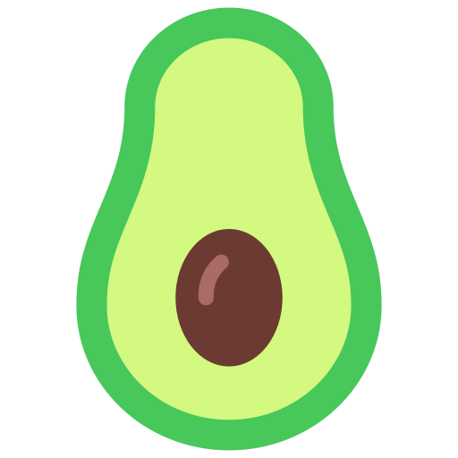 avocado Juicy Fish Flat icoon