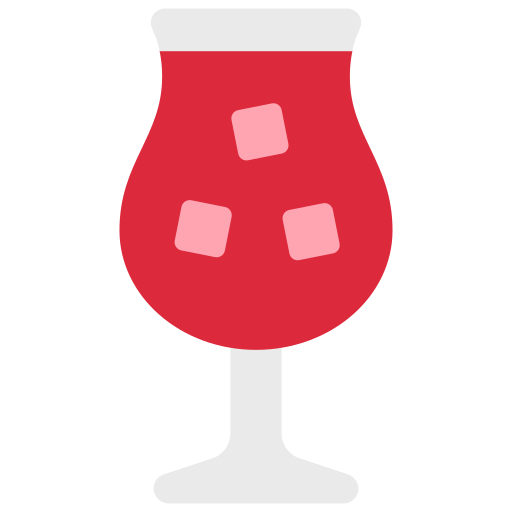 Cocktail glass Juicy Fish Flat icon