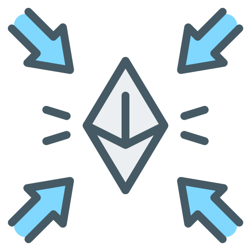 Ethereum coins Generic Outline Color icon