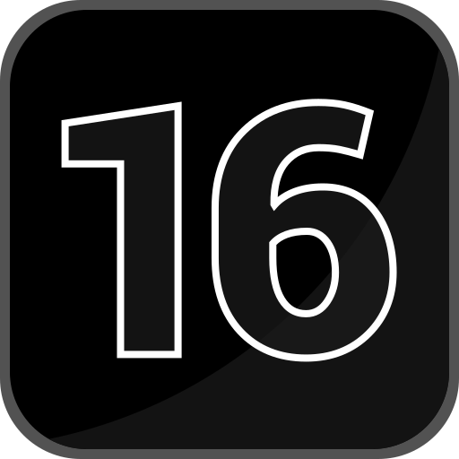 nummer 16 Generic Glyph icoon