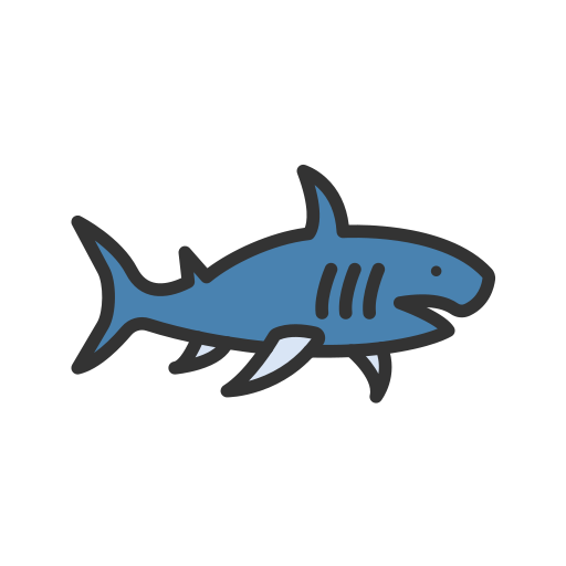 tiburón Generic Outline Color icono