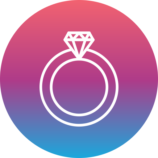 diamanten ring Generic Flat Gradient icoon