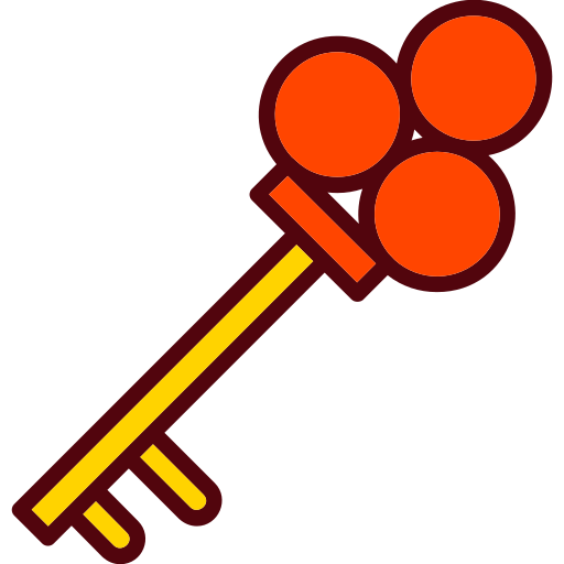 Key Generic Outline Color icon