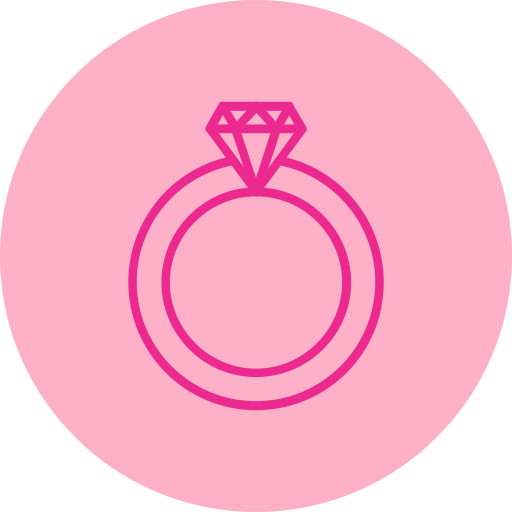anello di diamanti Generic Flat icona
