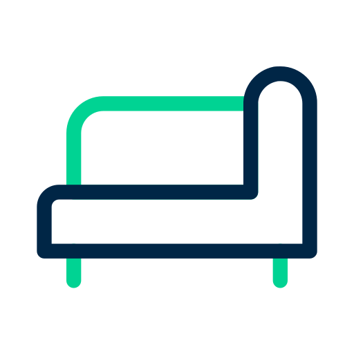 긴 의자 Generic Outline Color icon