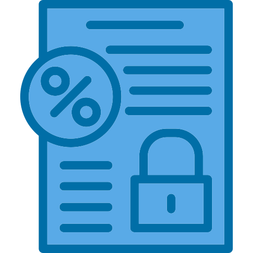 Fixed interest rate Generic Blue icon