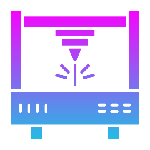 máquina de corte por láser Generic Flat Gradient icono