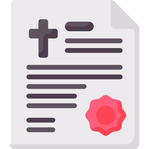 Death certificate Special Flat icon