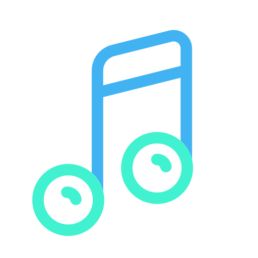 Music notes Generic Blue icon