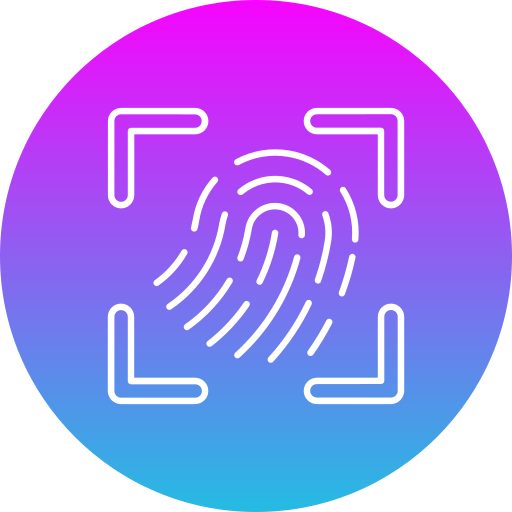 scannen van vingerafdrukken Generic Flat Gradient icoon
