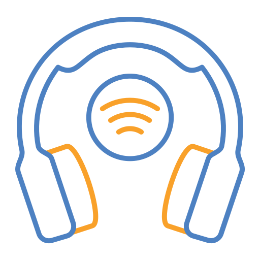 Wireless headphones Generic Outline Color icon