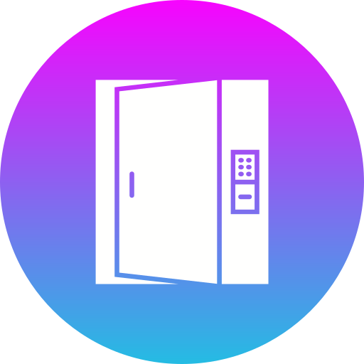 slimme deur Generic Flat Gradient icoon