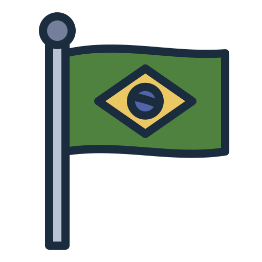 Флаг Бразилии Generic Outline Color иконка