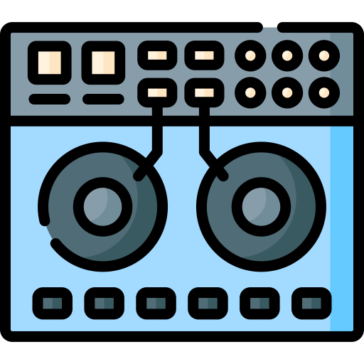 DJ Mixer Special Lineal color icon