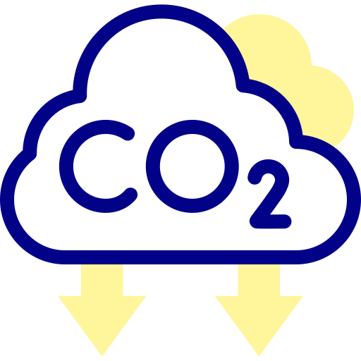 Carbon dioxide Detailed Mixed Lineal color icon