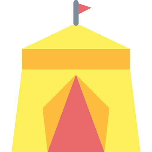 Tent Smalllikeart Flat icon