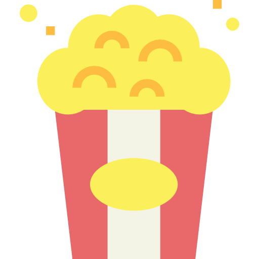 popcorn Smalllikeart Flat icoon