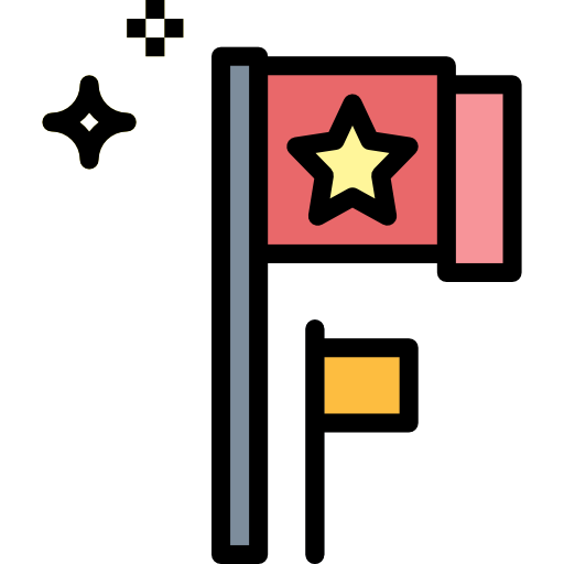 bandeira Smalllikeart Lineal Color Ícone
