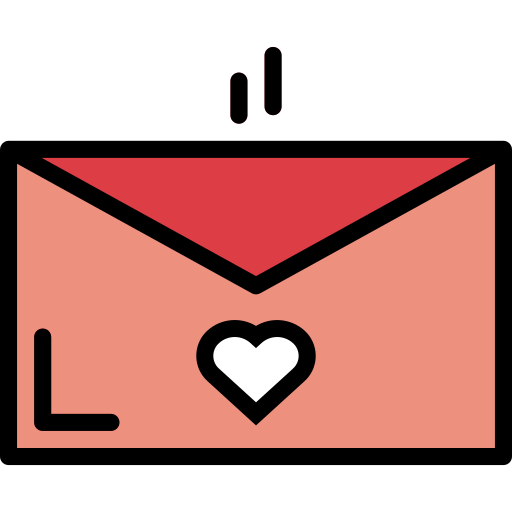 carta de amor Smalllikeart Lineal Color icono