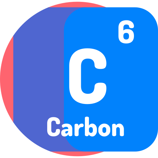 koolstof Detailed Flat Circular Flat icoon